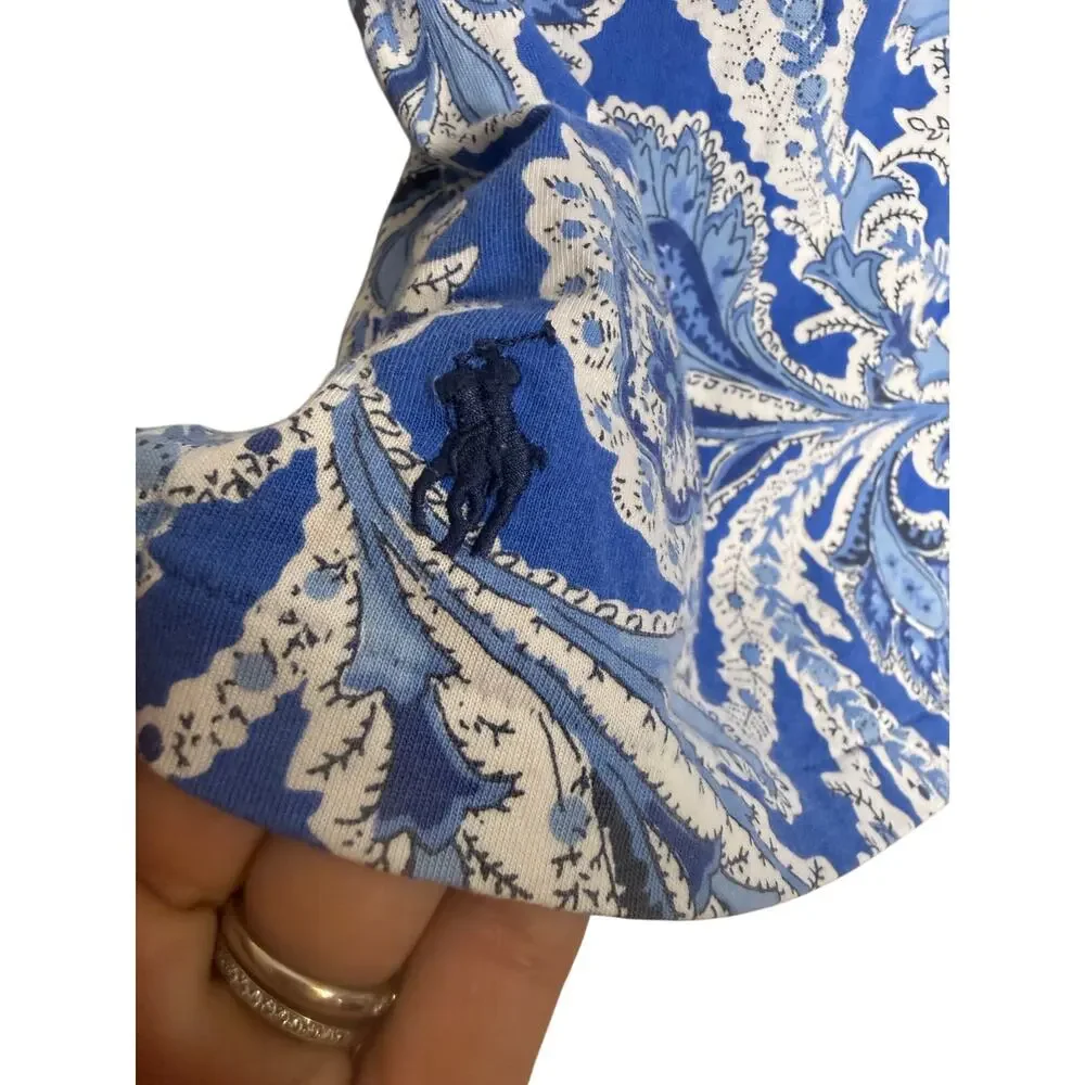 Polo Ralph Lauren Standard Fit Paisley Jersey Polo Shirt Men’s Sz. L